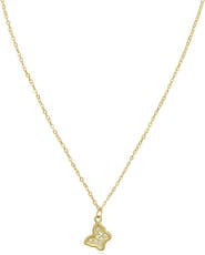 The Lovery Fine Jewelry Mini Diamond Gold Frame Butterfly Necklace