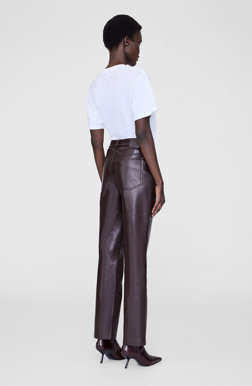 Anine Bing Bruno Recycled Leather Pant In White