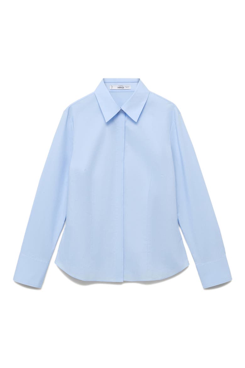 Slim Fit Stretch Poplin Button-Up Shirt, Alternate, color, SKY BLUE