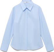 MANGO Slim Fit Stretch Poplin Button-Up Shirt