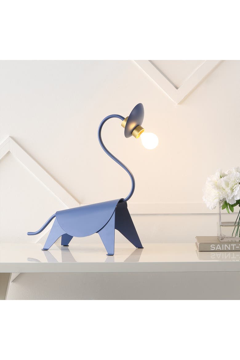 Bradley Modern Industrial Iron Brachiosaurus LED Kids' Lamp, Alternate, color, Blue