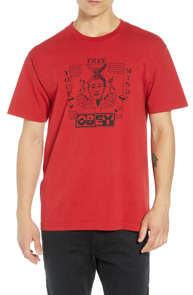 Obey Free Your Mind Box T-Shirt, Main, color,