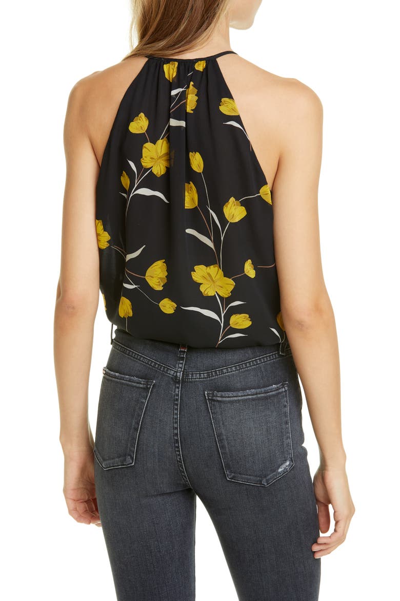 Galletha B Silk Top, Alternate, color, CAVIAR