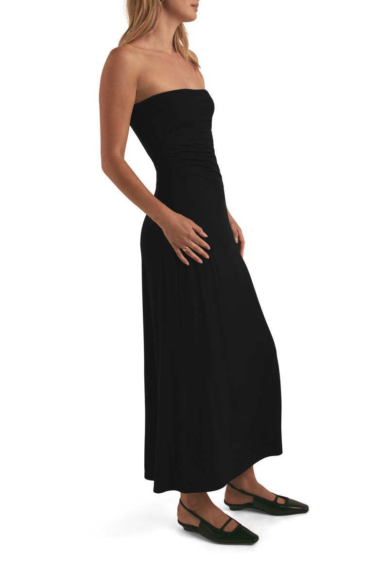 The Colette Strapless Dress, Alternate, color, BLACK