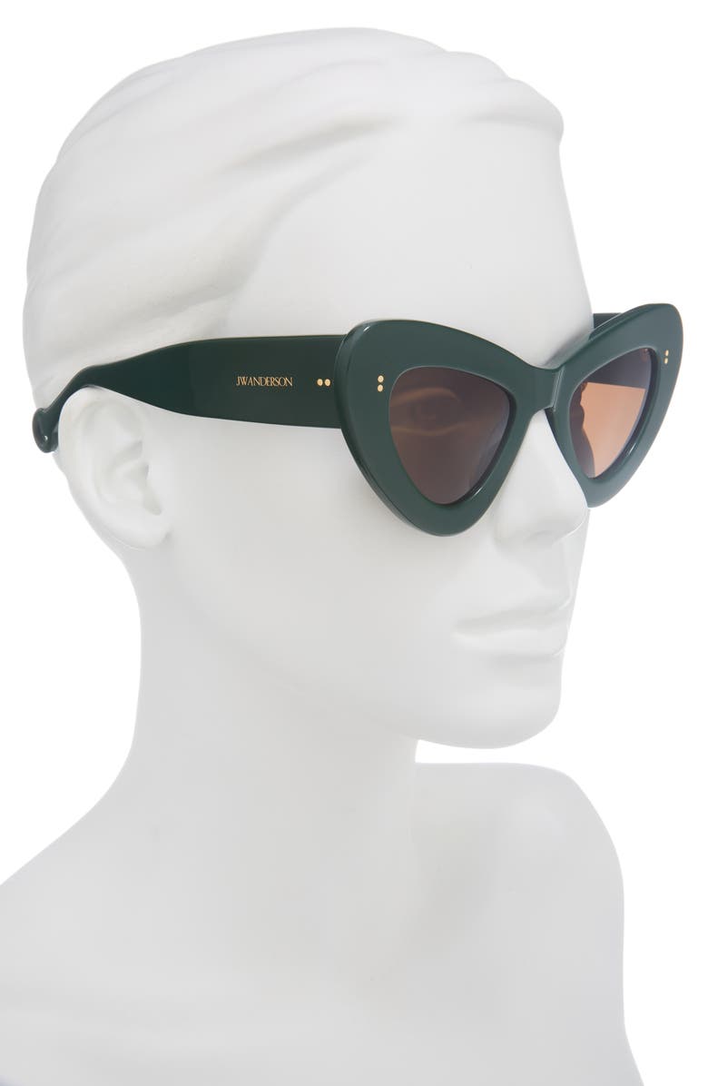 JW Anderson Butterfly Sunglasses, Alternate, color, Forest Green