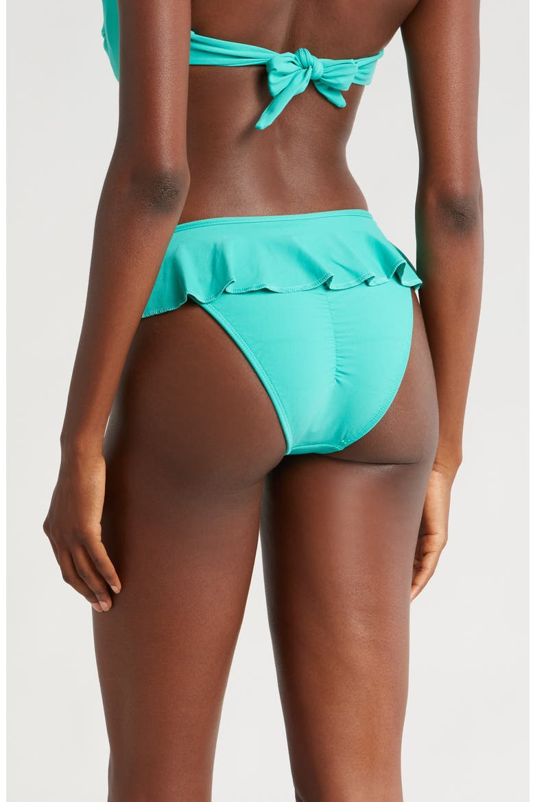Tamarindo Ruffle Bikini Bottoms, Alternate, color, TEAL
