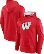 FANATICS Men's Fanatics Branded Red Wisconsin Badgers On The Ball Pullover Hoodie