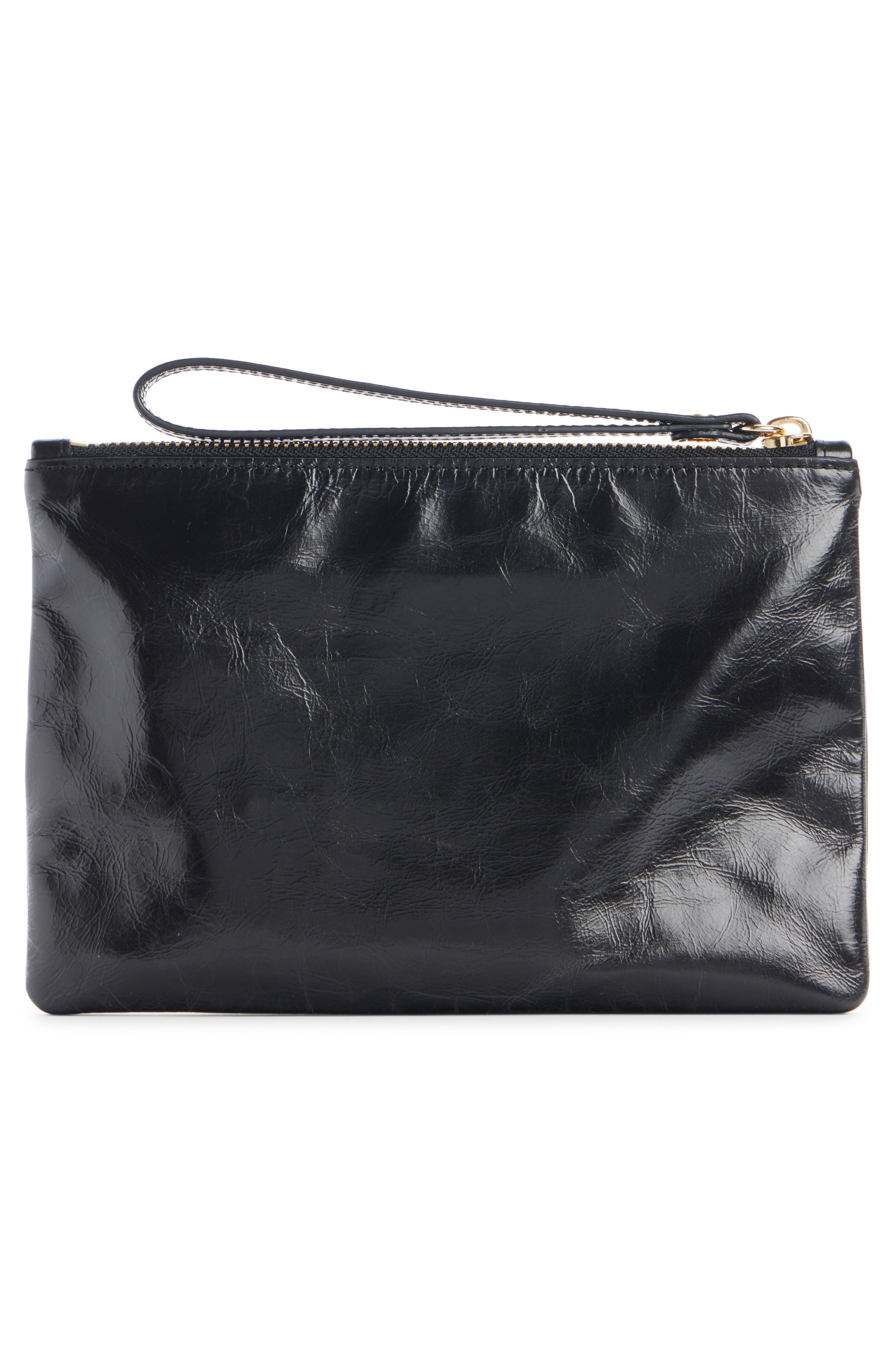 Isabel Marant Mino Leather Pouch Clutch, Alternate, color, Black
