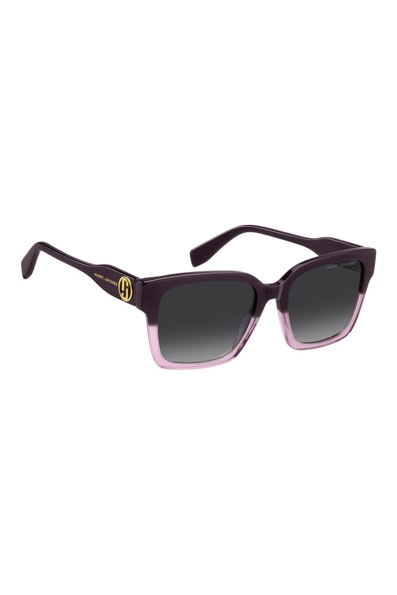 53mm Gradient Square Sunglasses, Alternate, color, PURPLE
