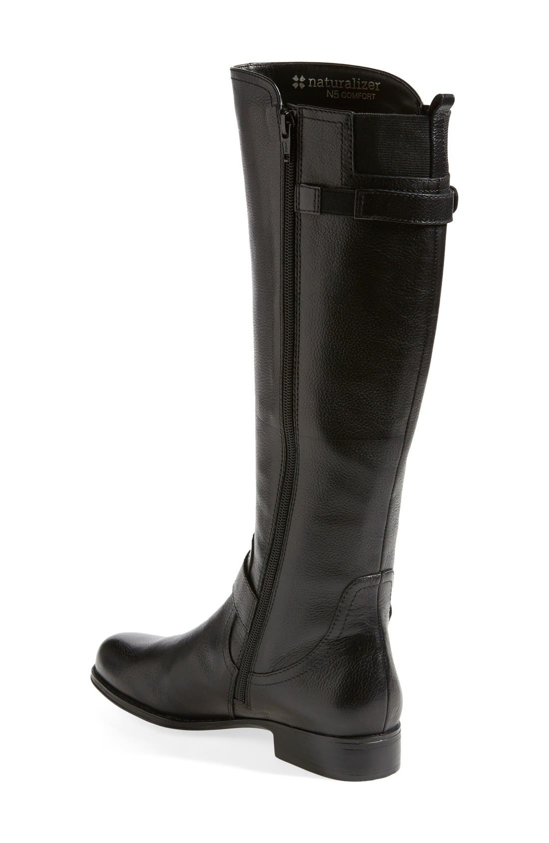 Naturalizer 'Jersey' Leather Riding Boot, Alternate, color, 