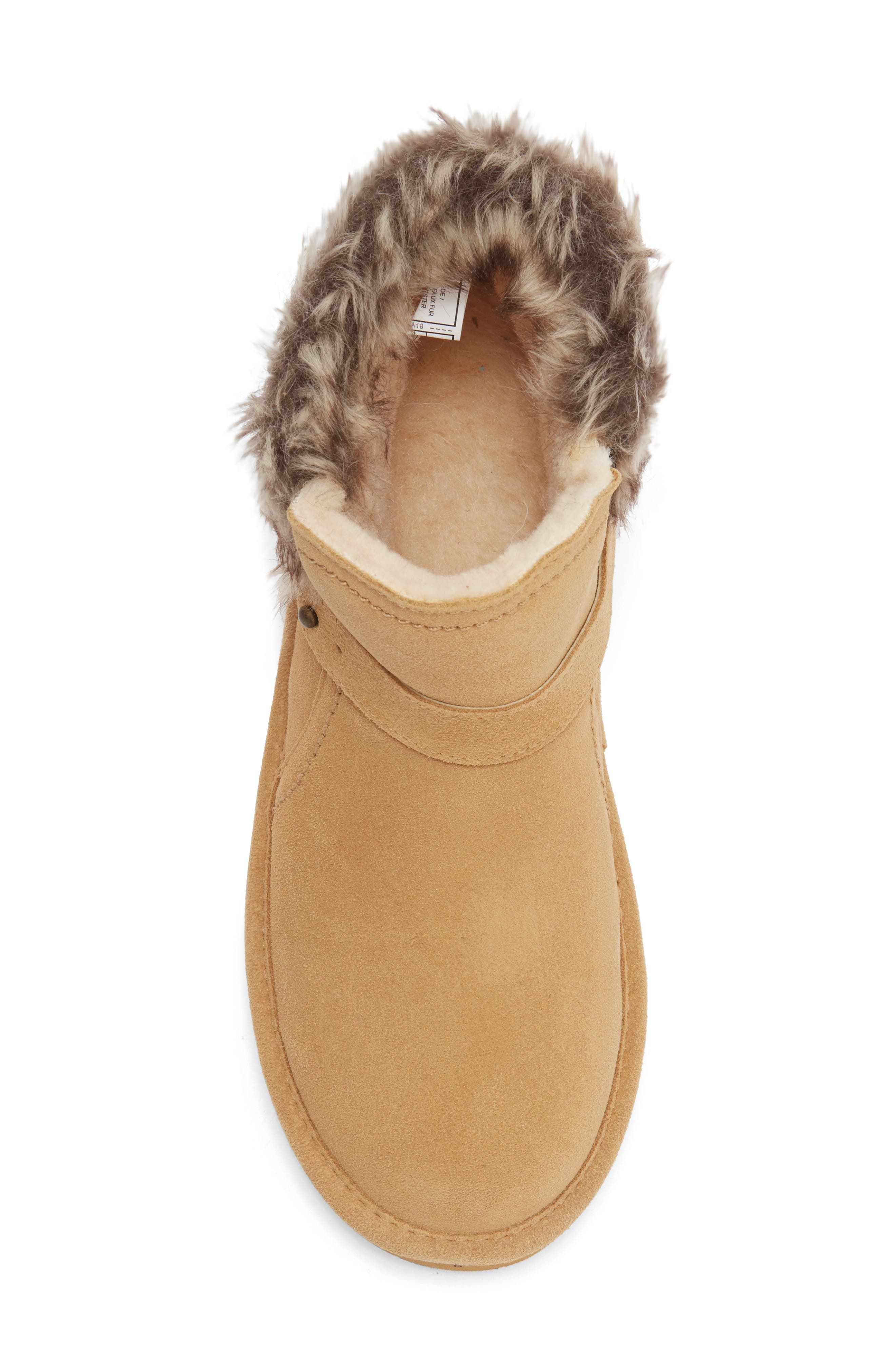 BEARPAW Koko Genuine Shearling Waterproof Boot, Alternate, color, Iced Coffee