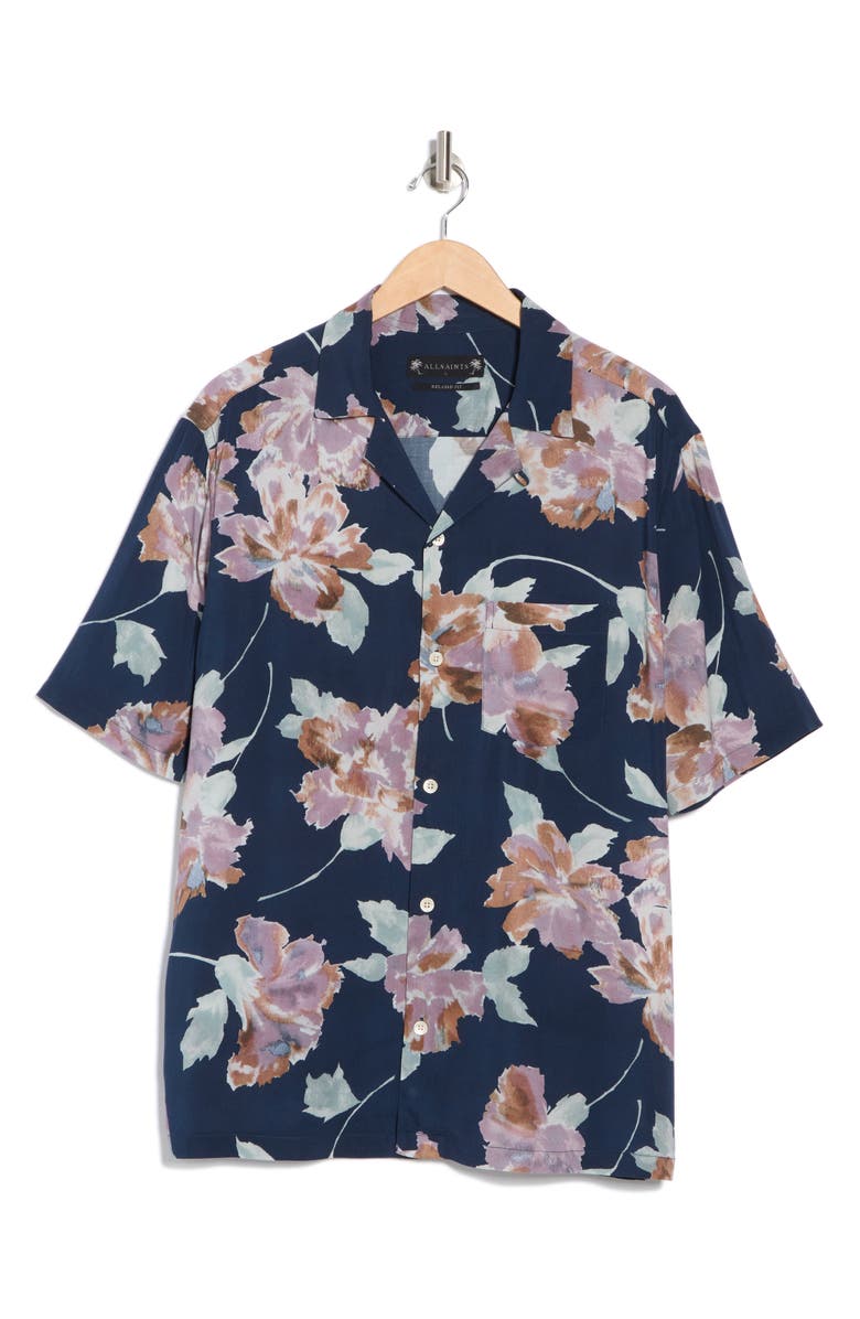 AllSaints Zinnia Camp Shirt, Alternate, color,