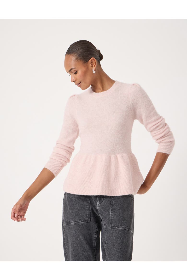 Wool Blend Peplum Top, Alternate, color, Soft Pink