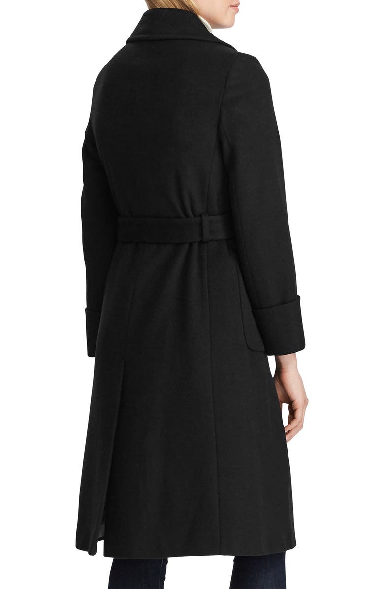 Lauren Ralph Lauren Wool Blend Wrap Coat, Alternate, color, 