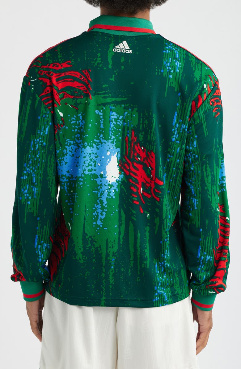 adidas Originals x Brain Dead Disney Long Sleeve Jersey, Alternate, color, Red/ Bold Green/ Blue