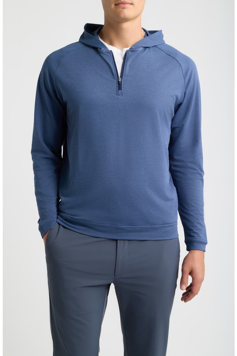 Pine Quarter Zip Performance Hoodie, Main, color, NAVY