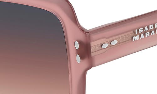Isabel Marant Oversized Square Acetate Sunglasses In Pink/grey Fuchsia