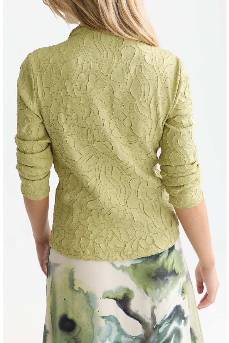 Floral Jacquard Button-Up Shirt, Alternate, color, BEECHNUT