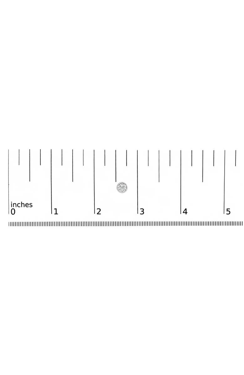 Haus of Brilliance 14K Gold Lab Grown Diamond Screw-Back Classic Bezel Solitaire Stud Earrings, Alternate, color, White