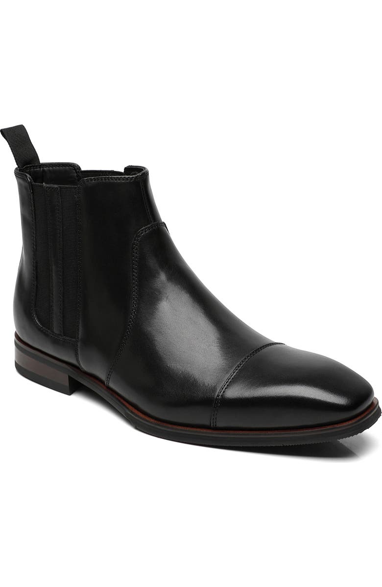 La Milano Crest Cap Toe Chelsea Boot, Main, color, Black