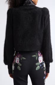 ALICE + OLIVIA Kitty Puff Sleeve Cardigan