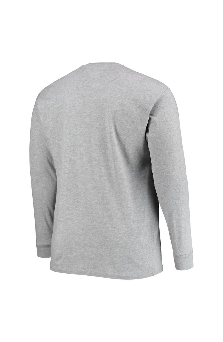 FANATICS Men's Fanatics Branded Heathered Gray New England Patriots Big & Tall Practice Long Sleeve T-Shirt, Alternate, color, Heather Gray