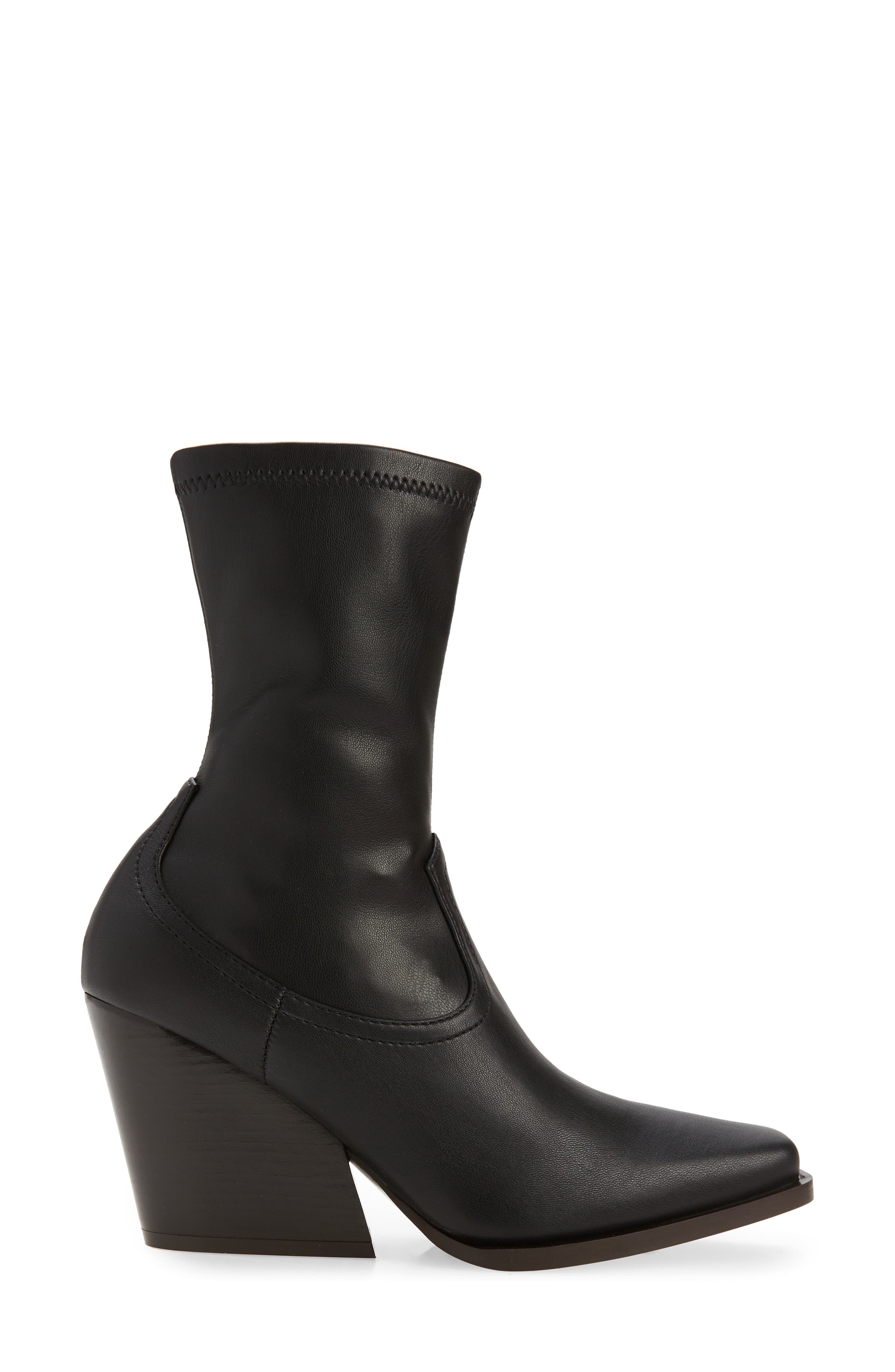Stella McCartney Stretch Cowboy Bootie, Alternate, color, 