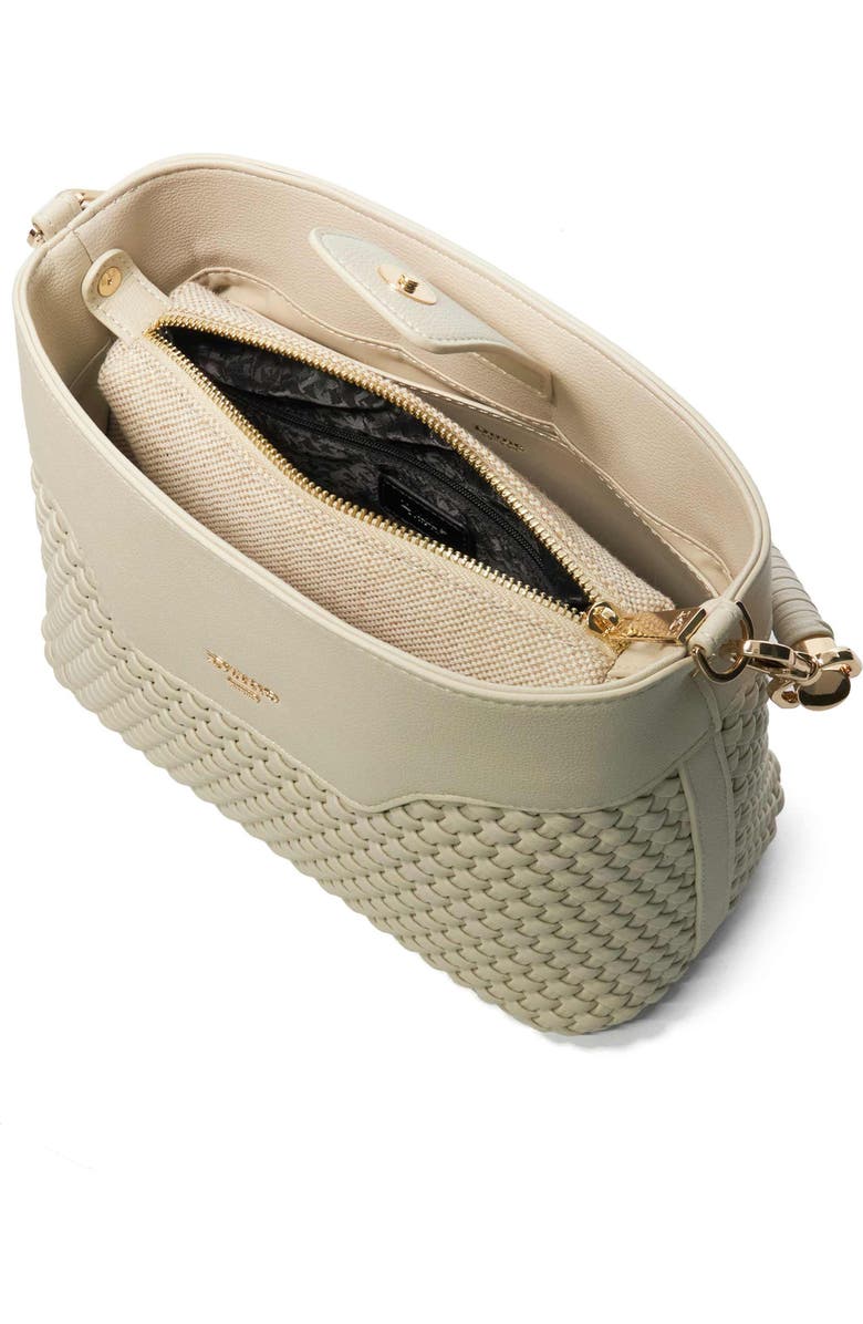 Dune London Dinidelphie Faux Leather Top Handle Bag, Alternate, color, Ecru