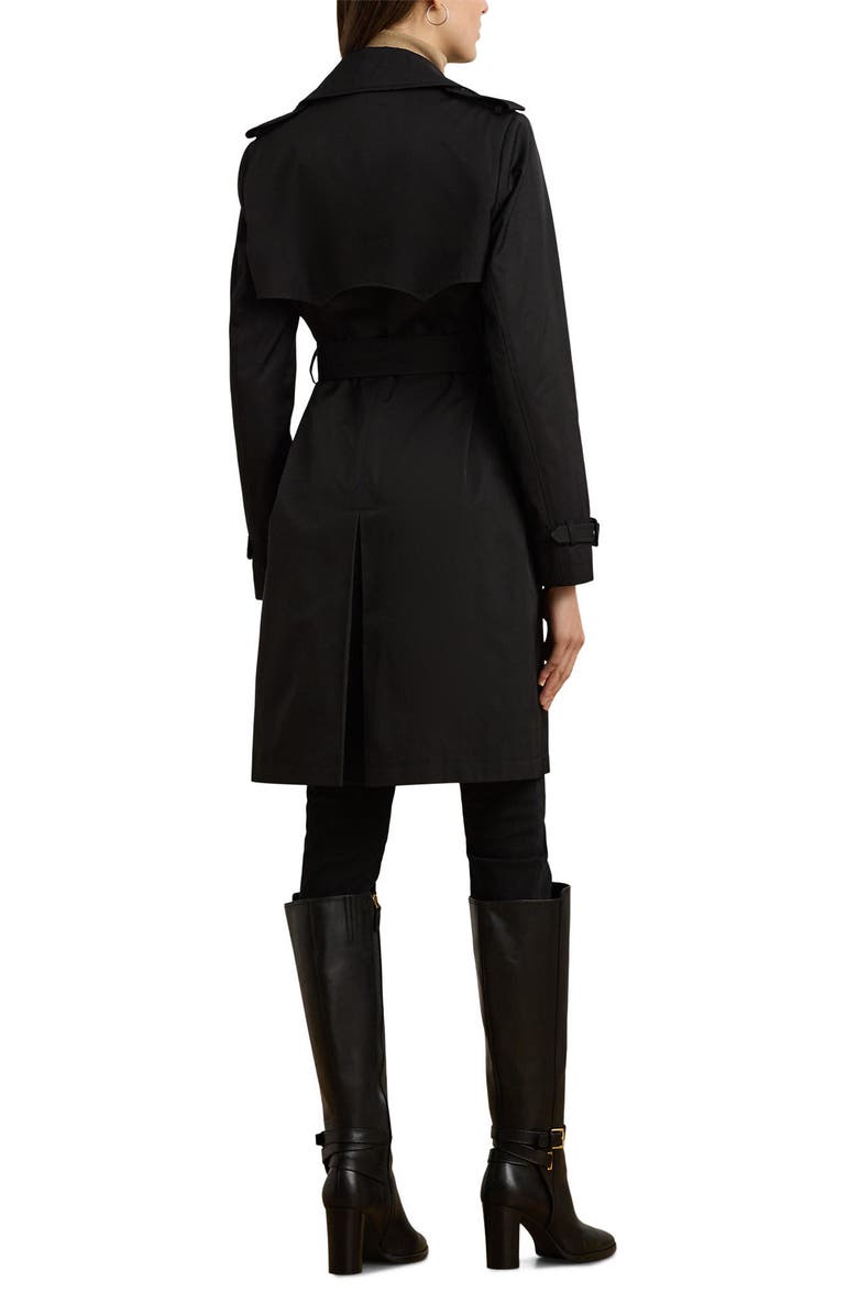 Lauren Ralph Lauren Belted Water Resistant Double Breasted Trench Coat, Alternate, color, 