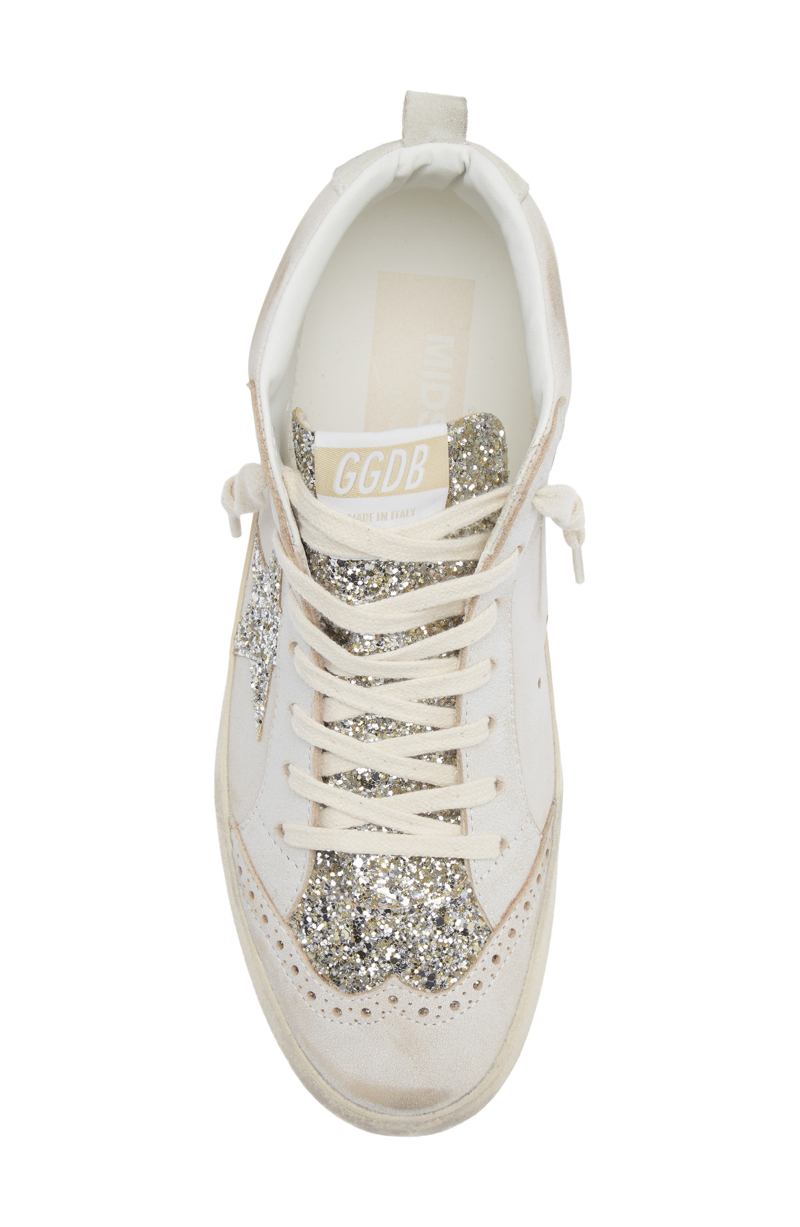 Golden Goose Mid Star Sneaker, Alternate, color, Beige/ Platinum