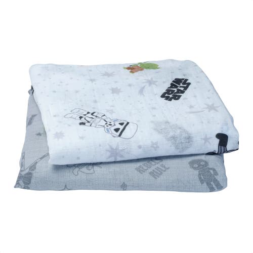 Lambs & Ivy Star Wars 2-pack Cotton Muslin Newborn Baby Swaddle Blankets In Multi