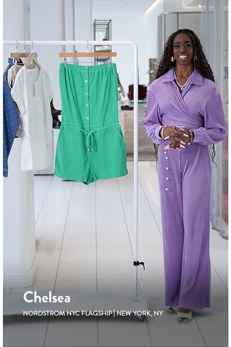 Strapless Terry Cloth Cover-Up Romper video