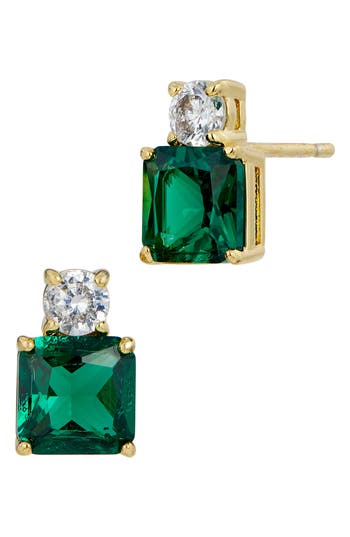 Savvy Cie Jewels Cubic Zirconia Birthstone Stud Earrings In May