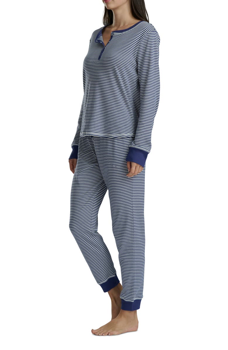Splendid Cotton Blend Pajama Top & Pants Set, Alternate, color, Deepcoblt