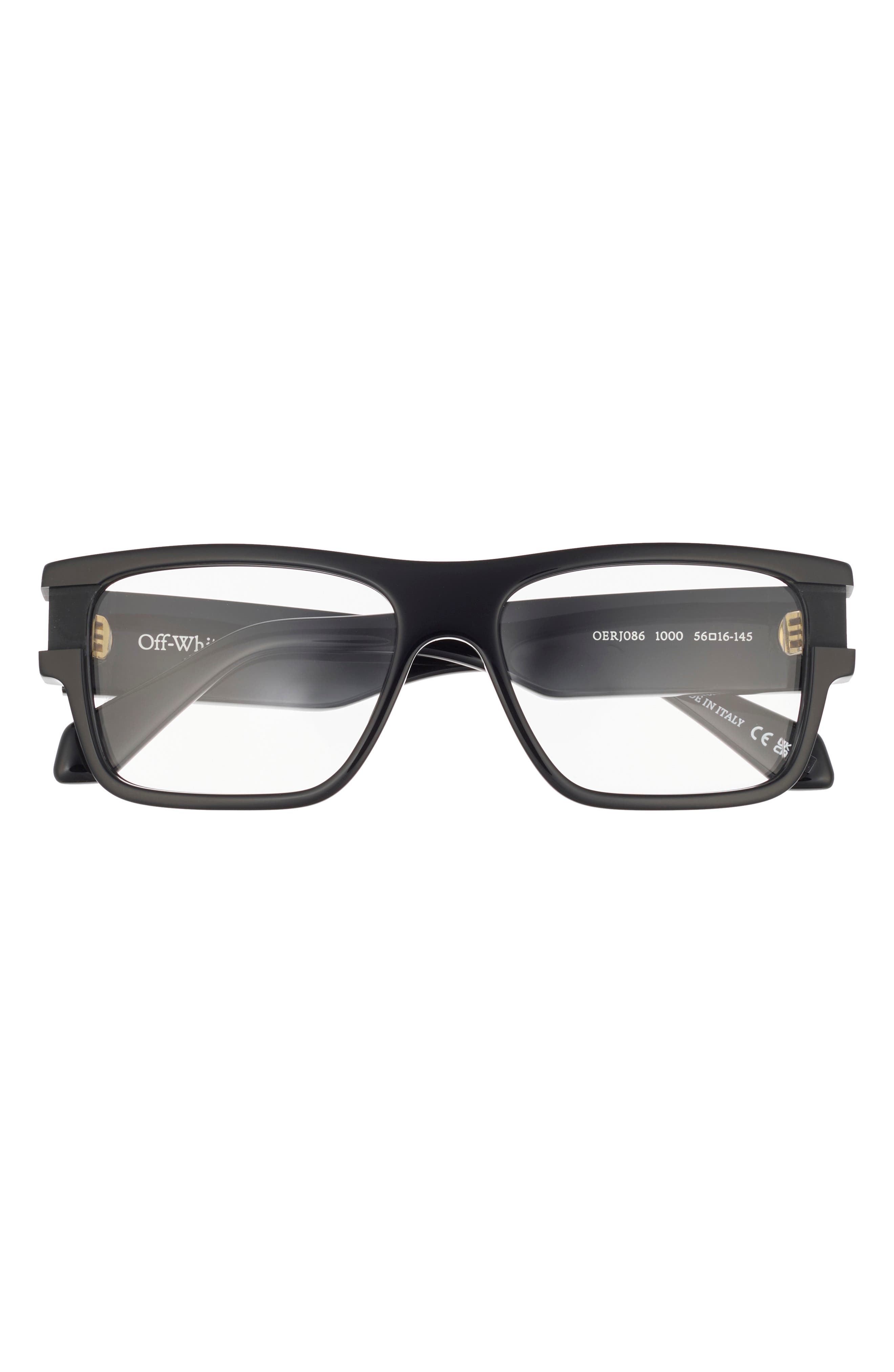 Off-White 56mm Square Optical Glasses