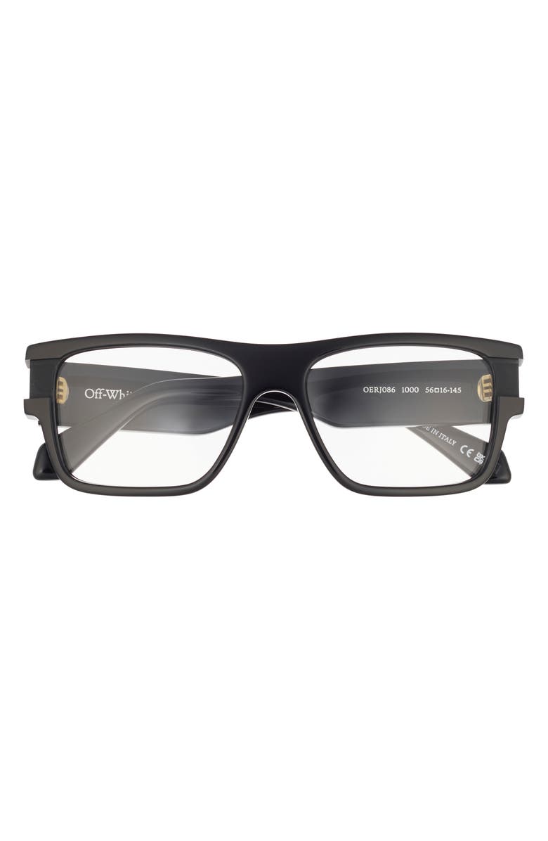 Off-White 56mm Square Optical Glasses, Main, color, 