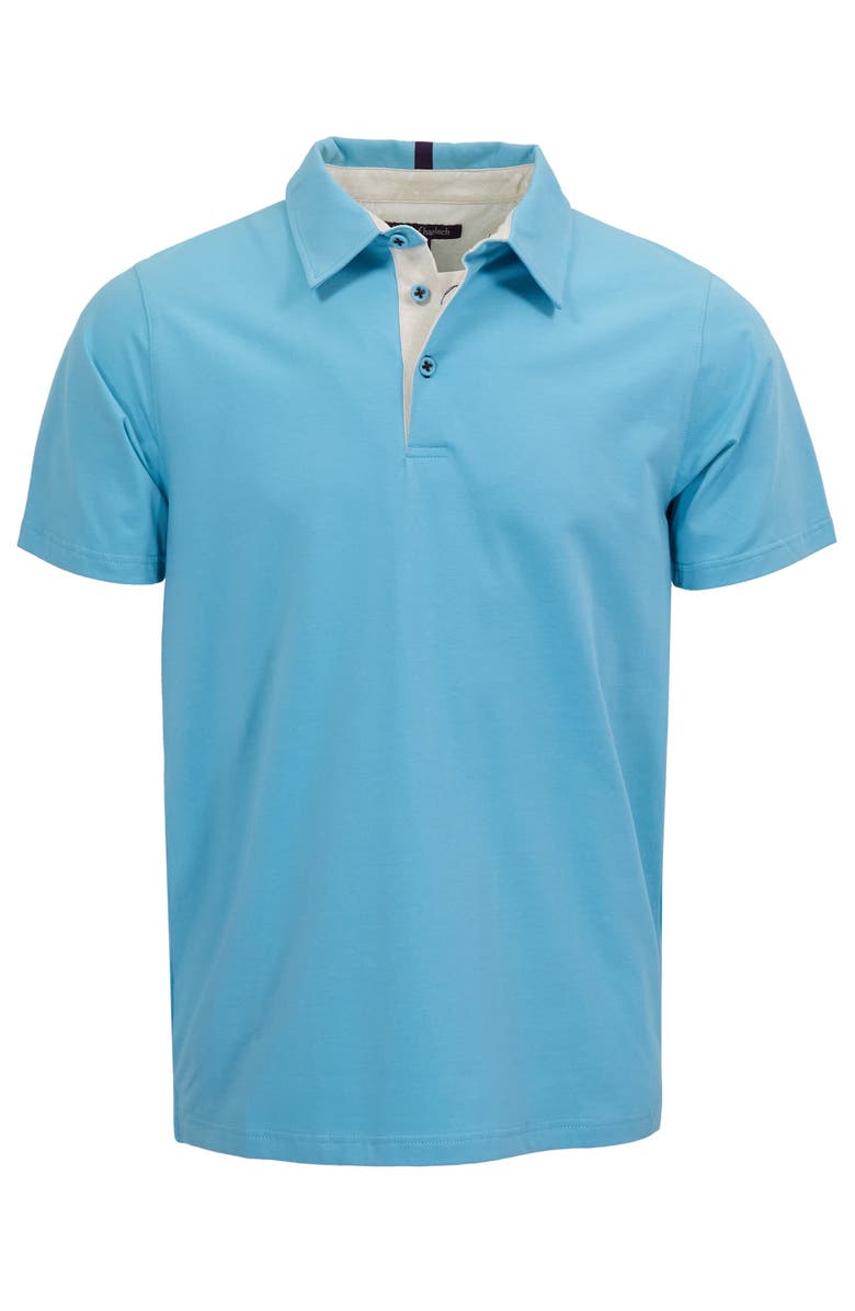 Lords of Harlech Mens Knit Polo, Alternate, color, Teal
