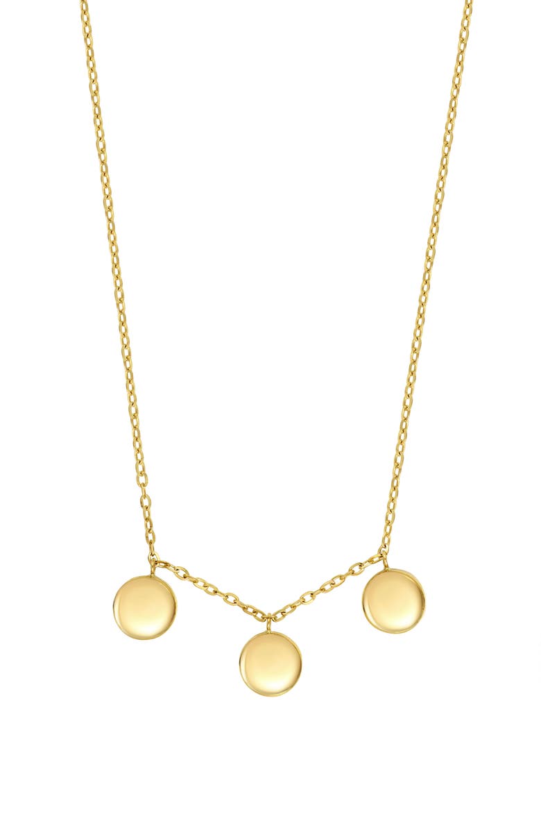 Bony Levy 14K Gold Three Medallion Necklace, Main, color,