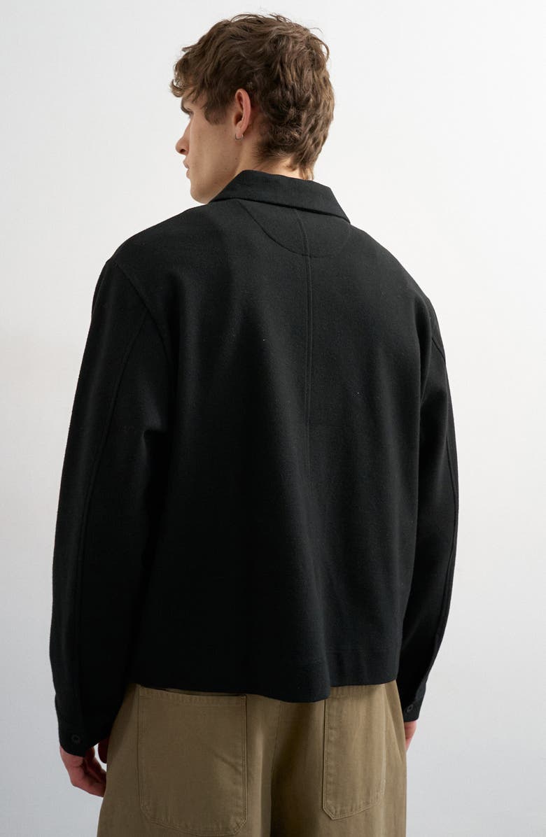 Topman Premium Boxy Fit Jacket, Alternate, color, Black