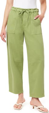 Kensie Drawstring Surplus Crop Barrel Pants