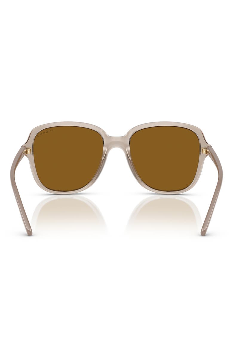 VOGUE 53mm Polarized Square Sunglasses, Alternate, color, Caramel Polarized