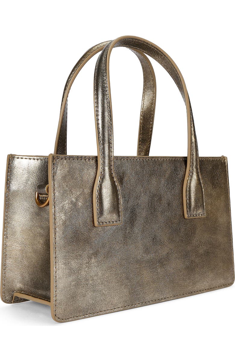 Kurt Geiger London Mini Bond Textured Metallic Leather Tote, Alternate, color,