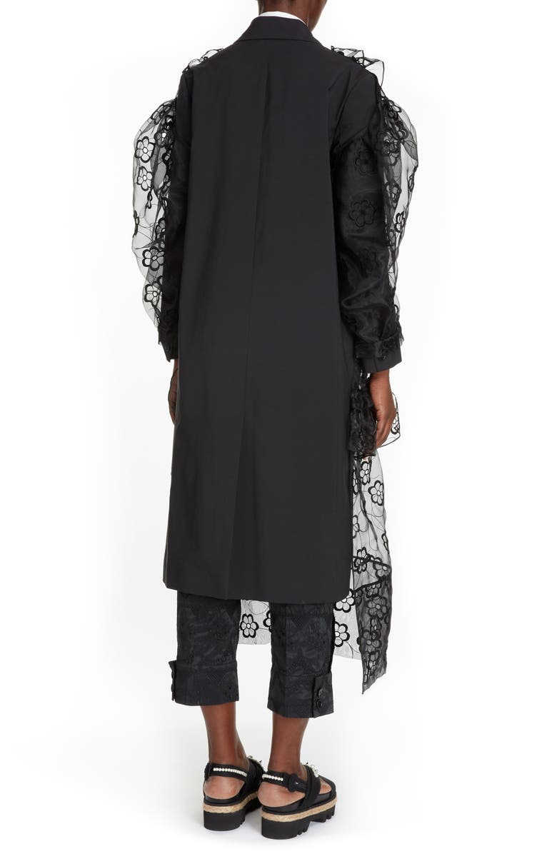 Simone Rocha Daisy Ruffle Organza Coat, Alternate, color, 