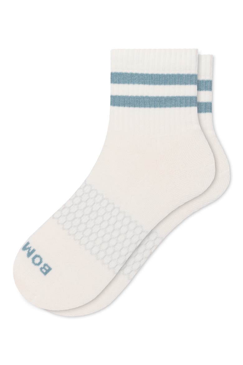 Stripe Quarter Socks, Main, color, FOG HARBOR