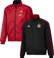 adidas Men's adidas Black/Red Atlanta United FC 2023 On-Field Anthem Full-Zip Reversible Team Jacket