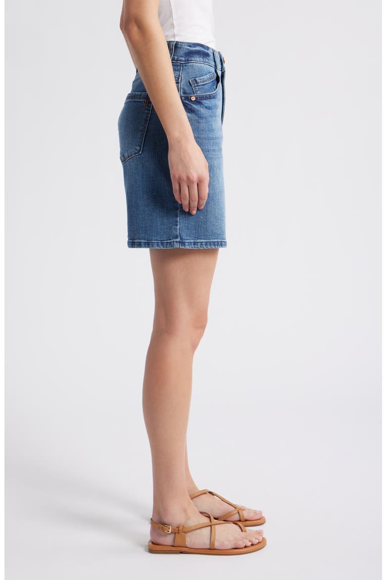 High Waist Relaxed Denim Shorts, Alternate, color, BLUE