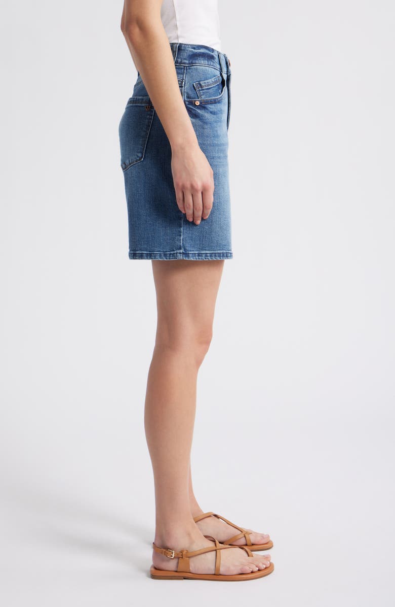 Wit & Wisdom High Waist Relaxed Denim Shorts, Alternate, color, Blue