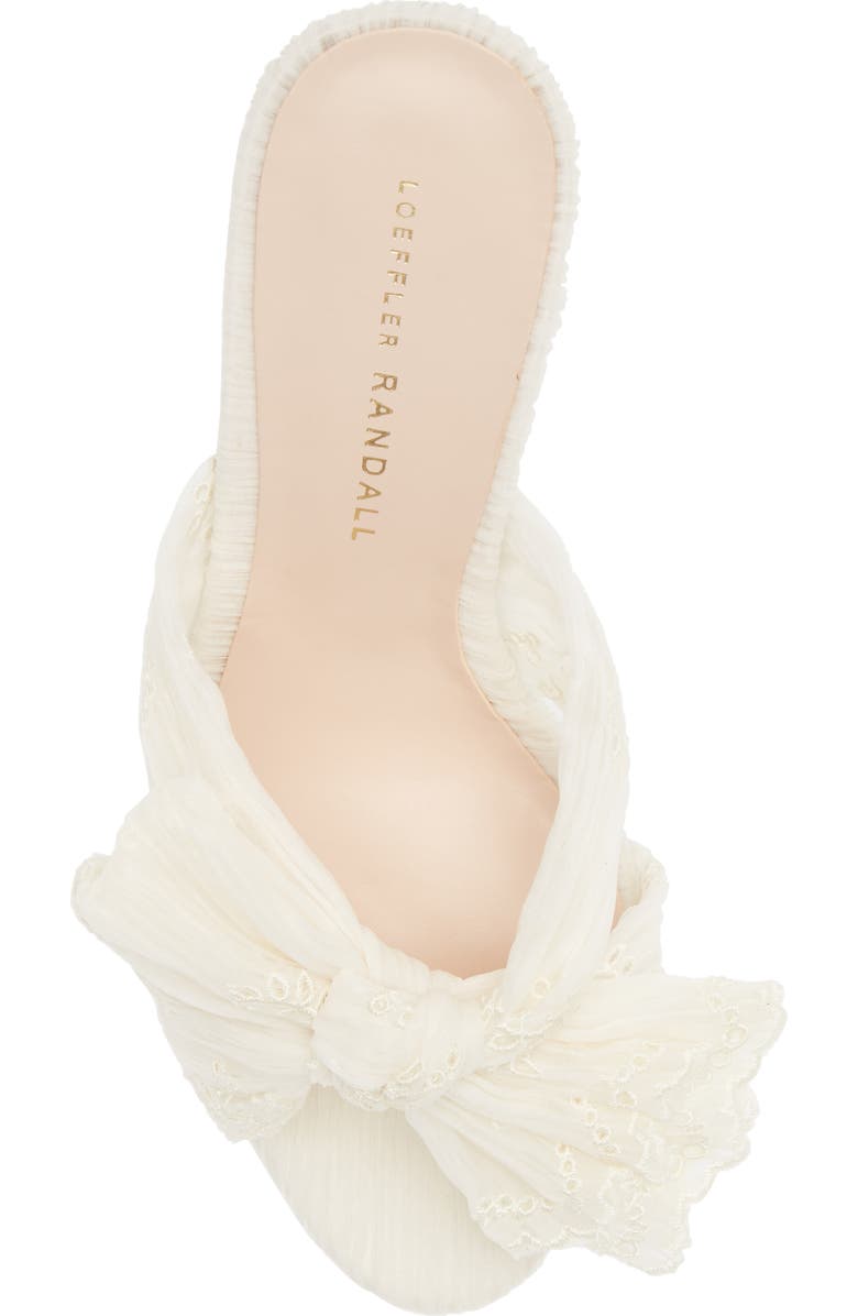 Loeffler Randall Penny Knotted Lamé Sandal, Alternate, color, Pearl Broderie
