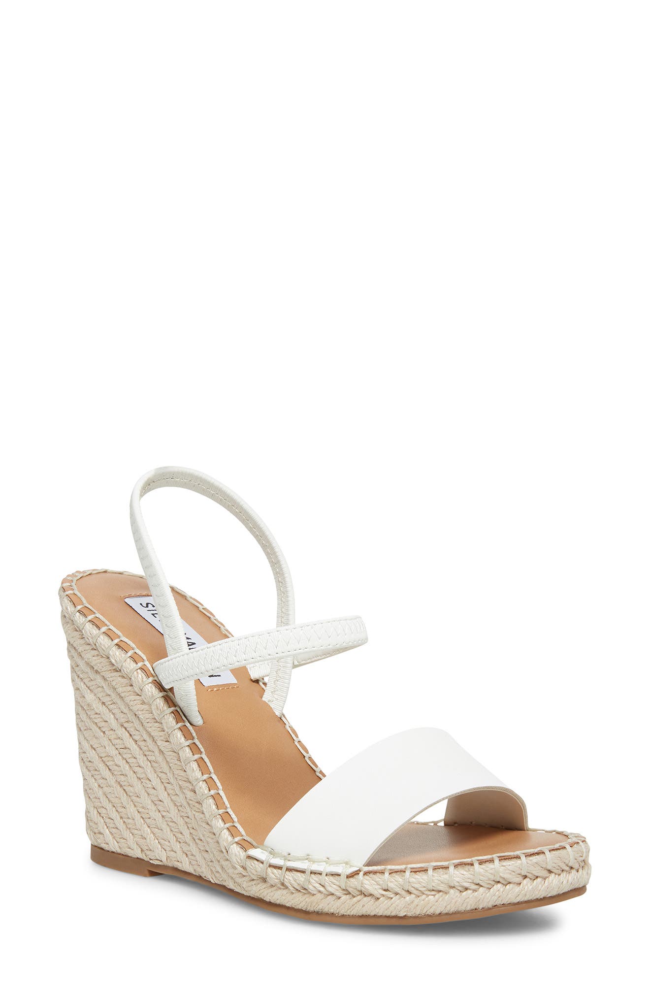 McKenzie Espadrille Wedge, Main, color, WHITE