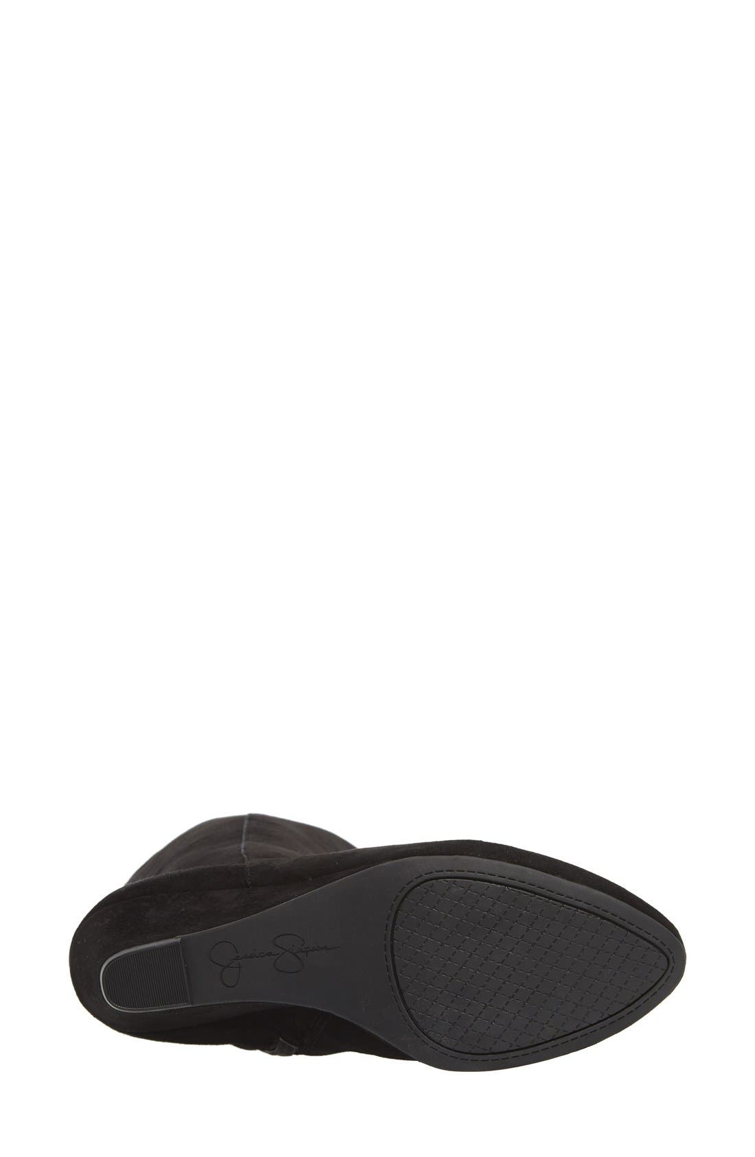 'Royle' Wedge Boot, Alternate, color, BLACK
